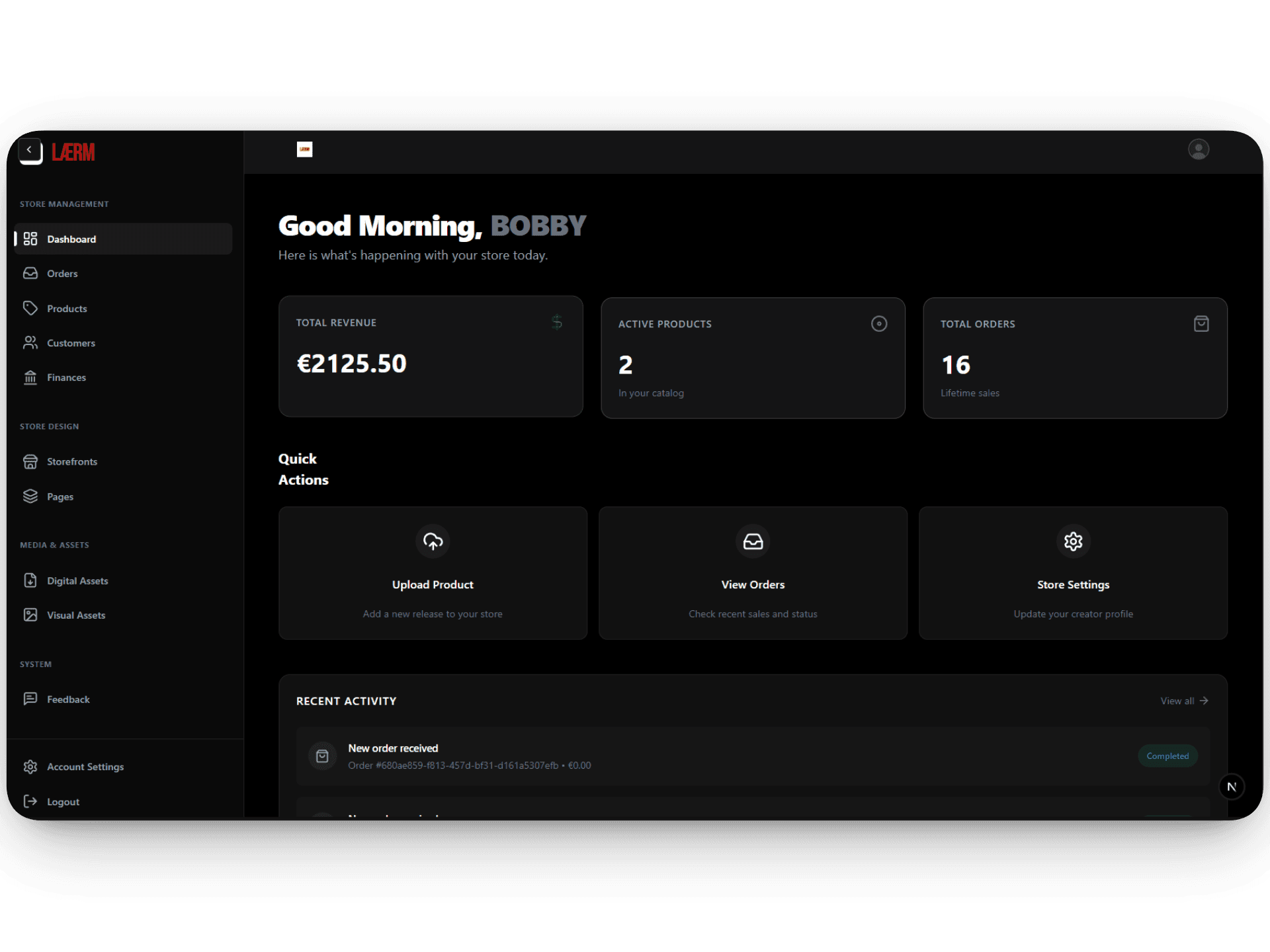 LÆRM Dashboard